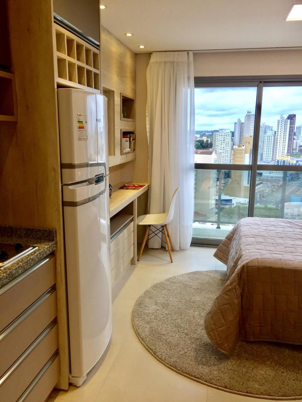 קוריטיבה Estudio Moderno Com Linda Vista Para A Serra מראה חיצוני תמונה